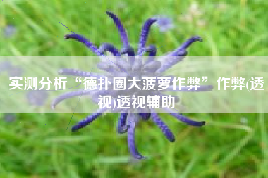 实测分析“德扑圈大菠萝作弊”作弊(透视)透视辅助