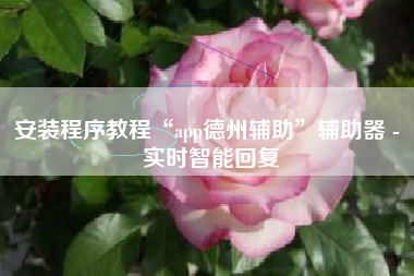 安装程序教程“app德州辅助	”辅助器 - 实时智能回复