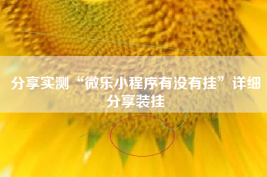 分享实测“微乐小程序有没有挂”详细分享装挂