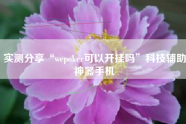 实测分享“wepoker可以开挂吗	”科技辅助神器手机
