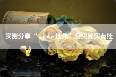 实测分享“wepoker挂件	”其实确实有挂