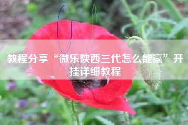 教程分享“微乐陕西三代怎么能赢	”开挂详细教程