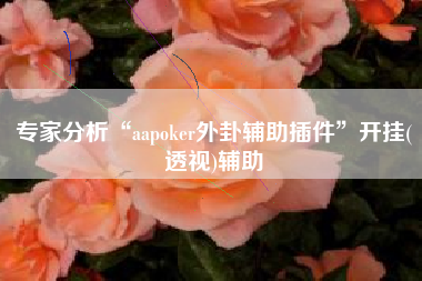 专家分析“aapoker外卦辅助插件	”开挂(透视)辅助