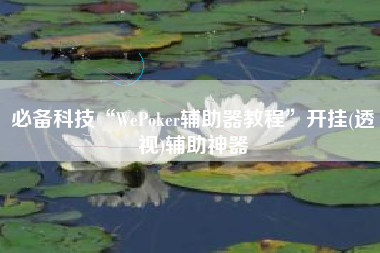 必备科技“WePoker辅助器教程”开挂(透视)辅助神器