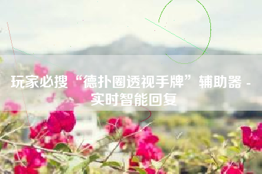 玩家必搜“德扑圈透视手牌”辅助器 - 实时智能回复