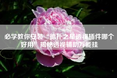 必学教你安装“德扑之星透视插件哪个好用”揭秘透视辅助万能挂