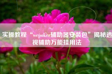 实操教程“wepoker辅助器安装包	”揭秘透视辅助万能挂用法
