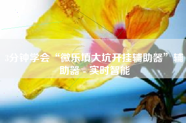 3分钟学会“微乐填大坑开挂辅助器	”辅助器 - 实时智能