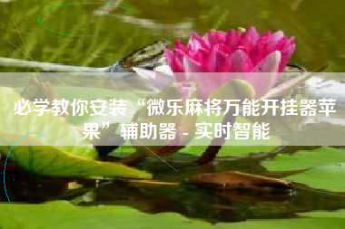 必学教你安装“微乐麻将万能开挂器苹果	”辅助器 - 实时智能