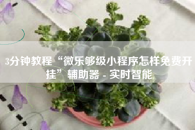 3分钟教程“微乐够级小程序怎样免费开挂”辅助器 - 实时智能